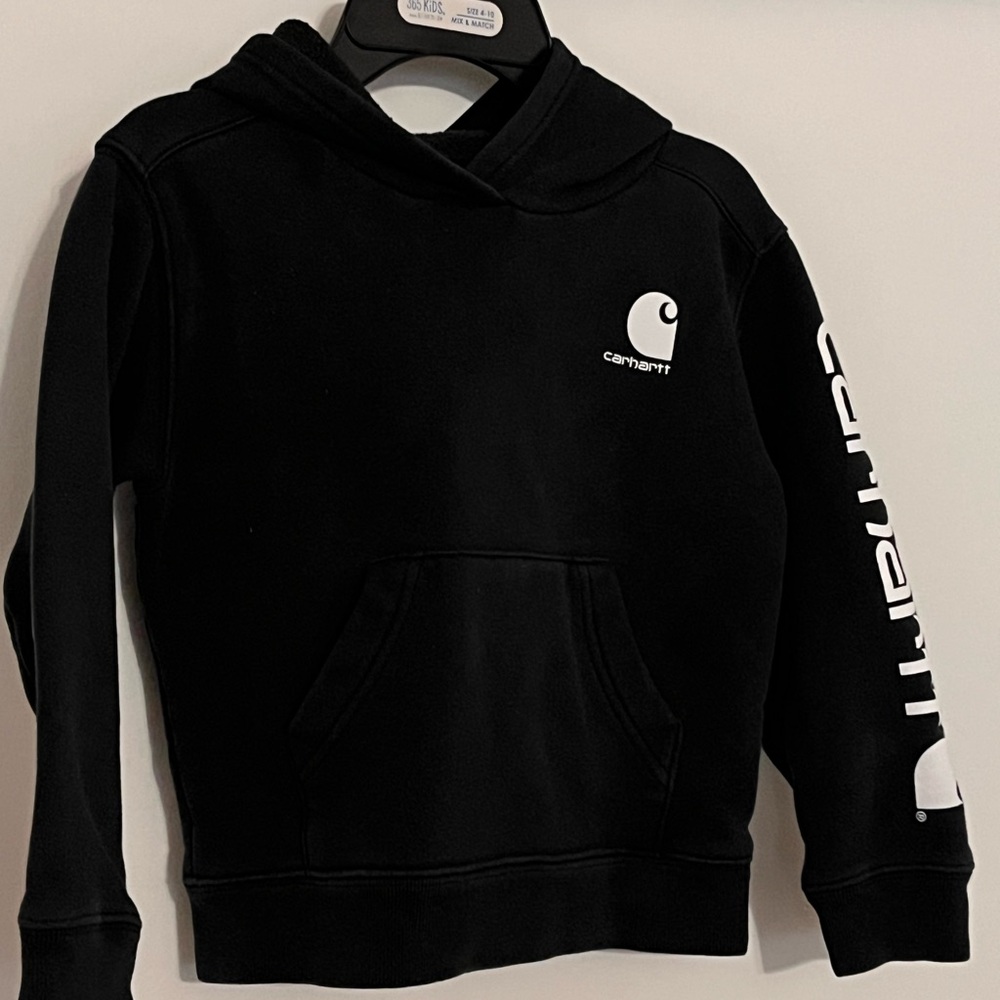 Carhartt Kids Black Sweatshirt with Logo
